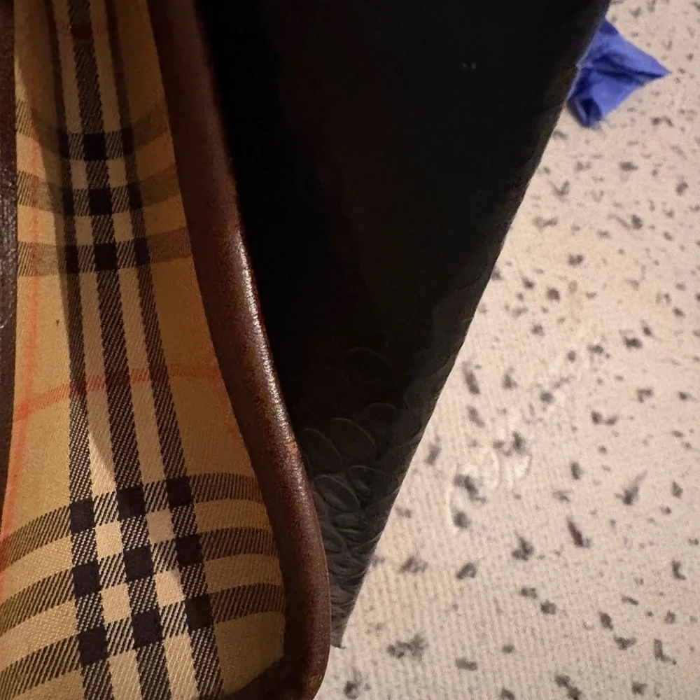 Burberry‎ Vintage Nova Check Zip Pouch in Tan and Brown
